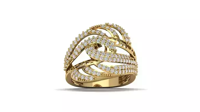 STL 3DM Women Ring Womens Ring Diamonds With Stone Model