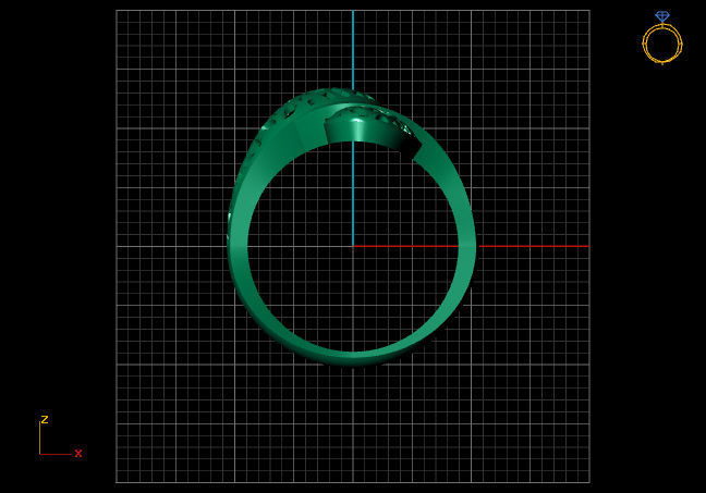 STL 3DM Women Ring Womens Ring Diamonds With Stone Model 3D print model_5