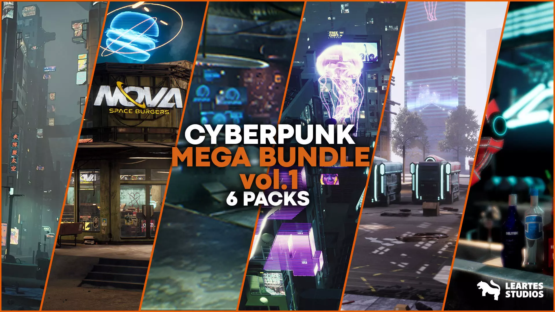Cyberpunk Mega Bundle Vol1 Low-poly 3D model_0