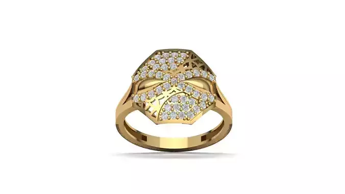 STL 3DM Women Ring Womens Ring Diamonds With Stone Model