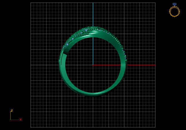 STL 3DM Women Ring Womens Ring Diamonds With Stone Model 3D print model_5