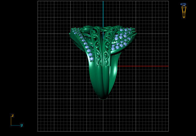 STL 3DM Women Ring Womens Ring Diamonds With Stone Model 3D print model_6