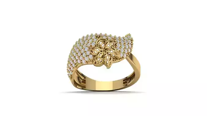 STL 3DM Women Ring Womens Ring Diamonds With Stone Model