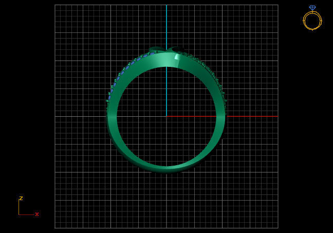 STL 3DM Women Ring Womens Ring Diamonds With Stone Model 3D print model_5