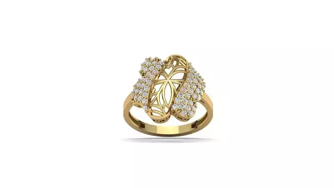 STL 3DM Women Ring Womens Ring Diamonds With Stone Model 3D print model