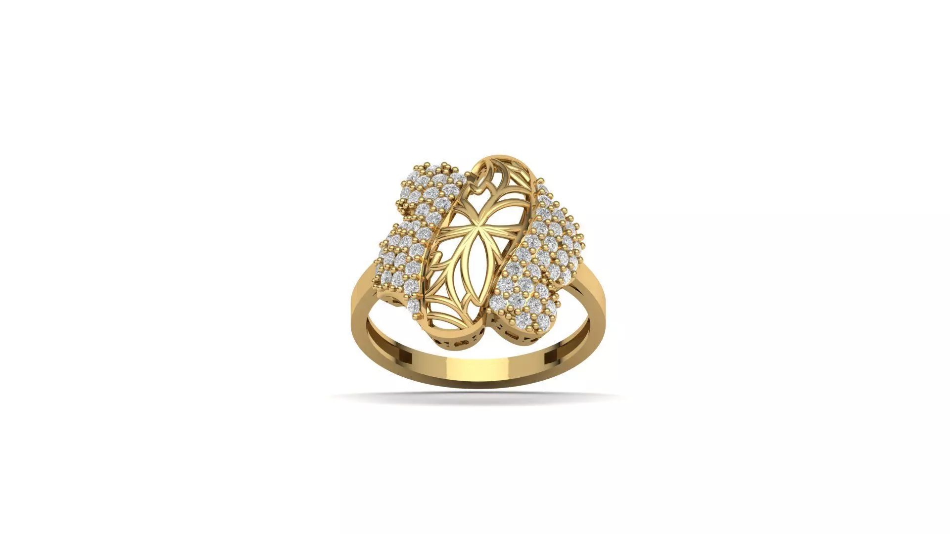 STL 3DM Women Ring Womens Ring Diamonds With Stone Model 3D print model_0