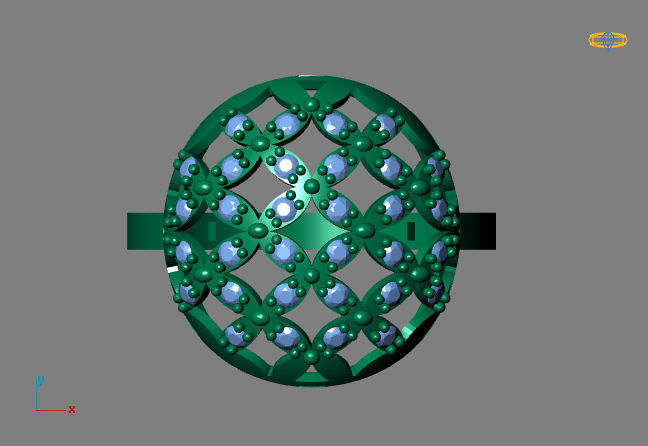 STL 3DM Women Ring Womens Ring Diamonds With Stone Model 3D print model_4