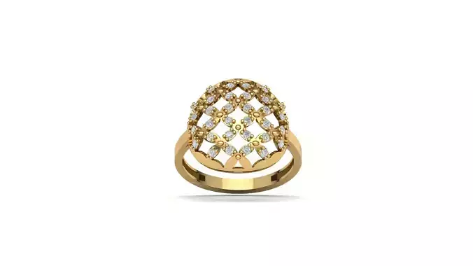 STL 3DM Women Ring Womens Ring Diamonds With Stone Model