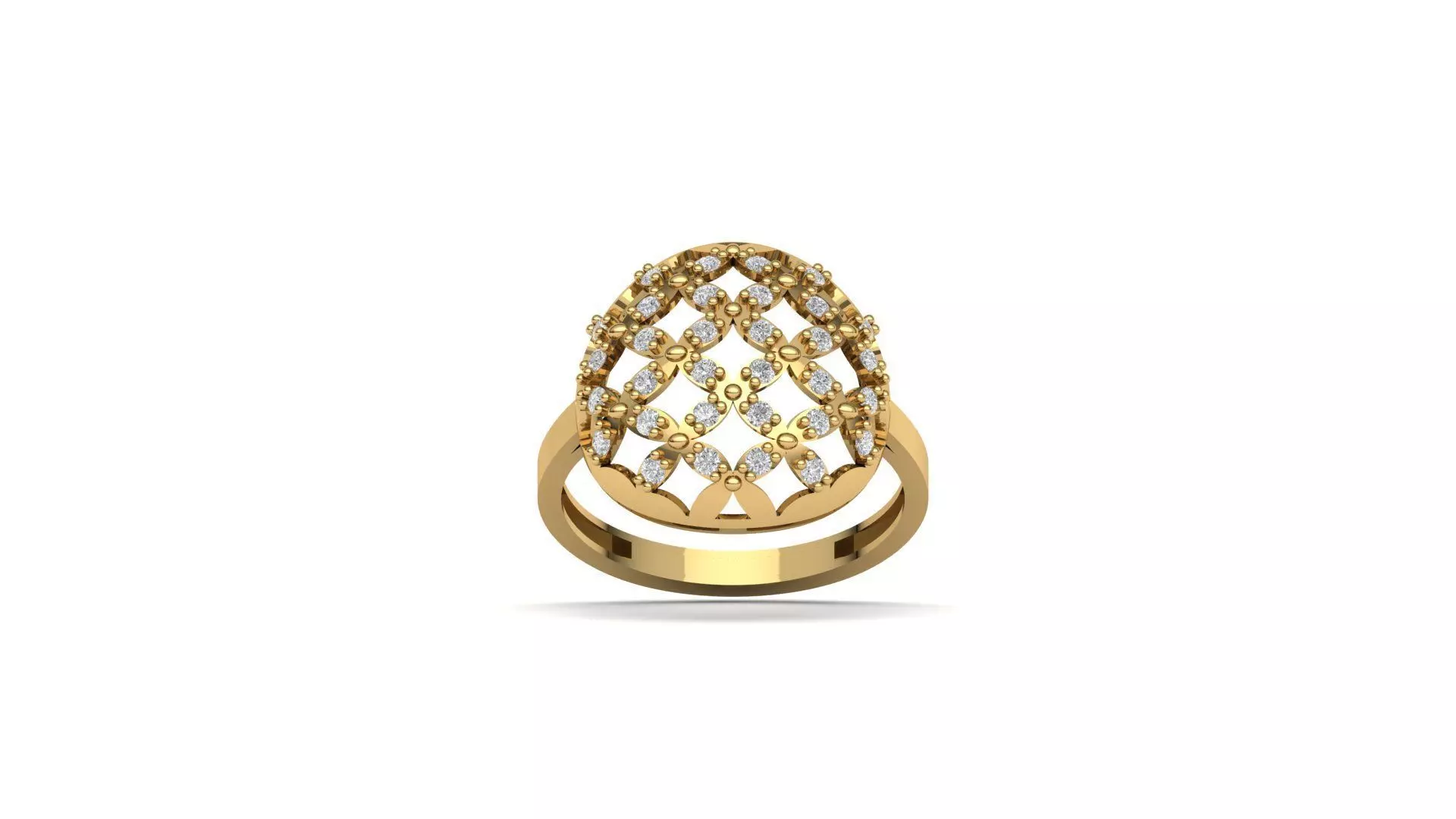 STL 3DM Women Ring Womens Ring Diamonds With Stone Model 3D print model_0