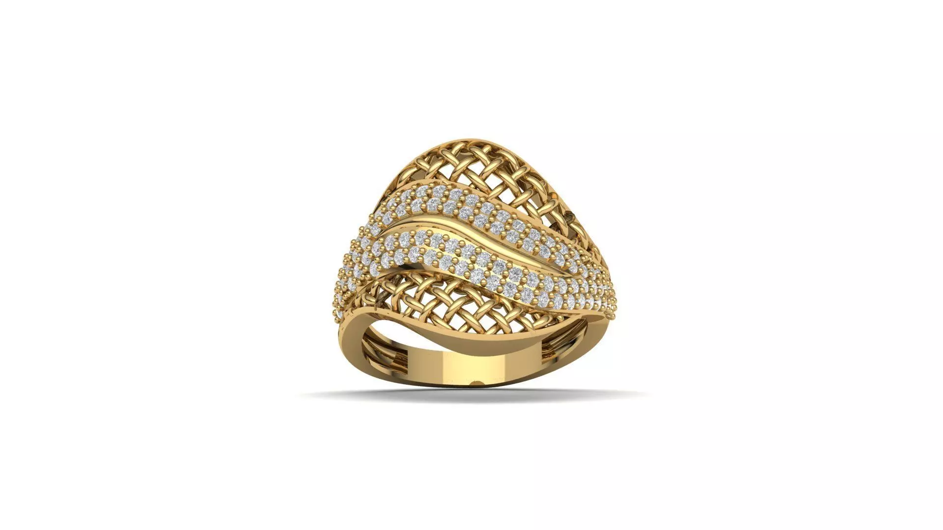 STL 3DM Women Ring Womens Ring Diamonds With Stone Model 3D print model