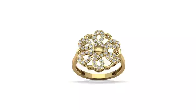 STL 3DM Women Ring Womens Ring Diamonds With Stone Model