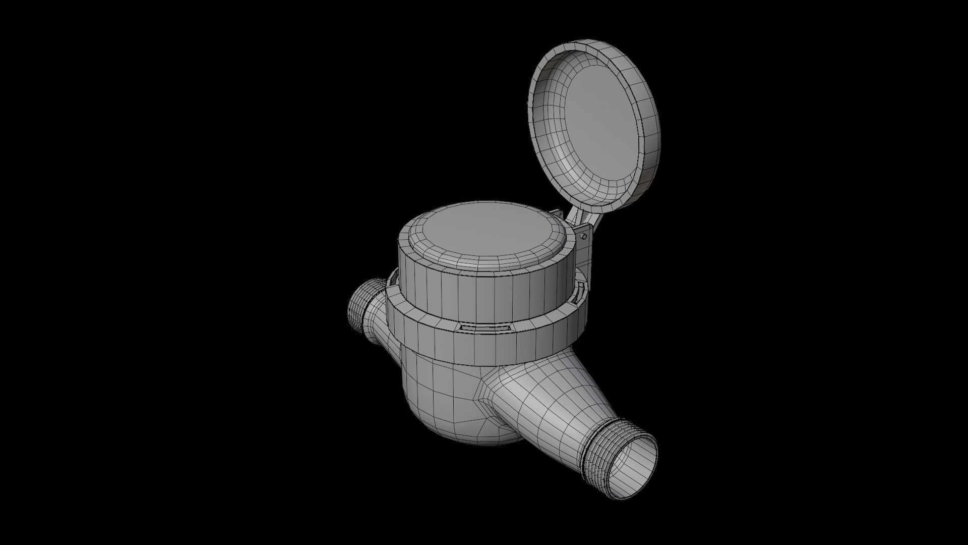 Water Meter Low-poly 3D model_15