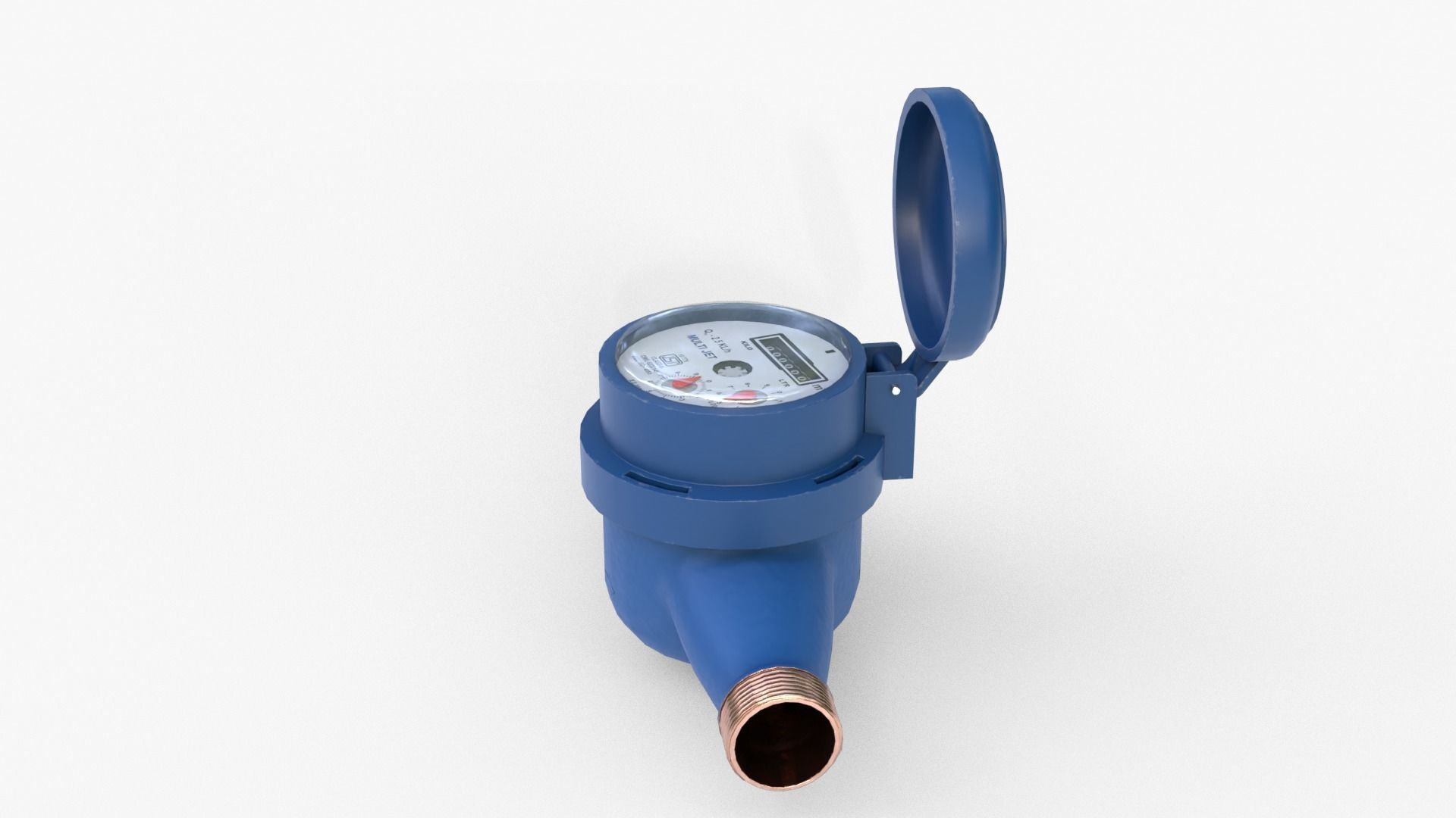 Water Meter Low-poly 3D model_5
