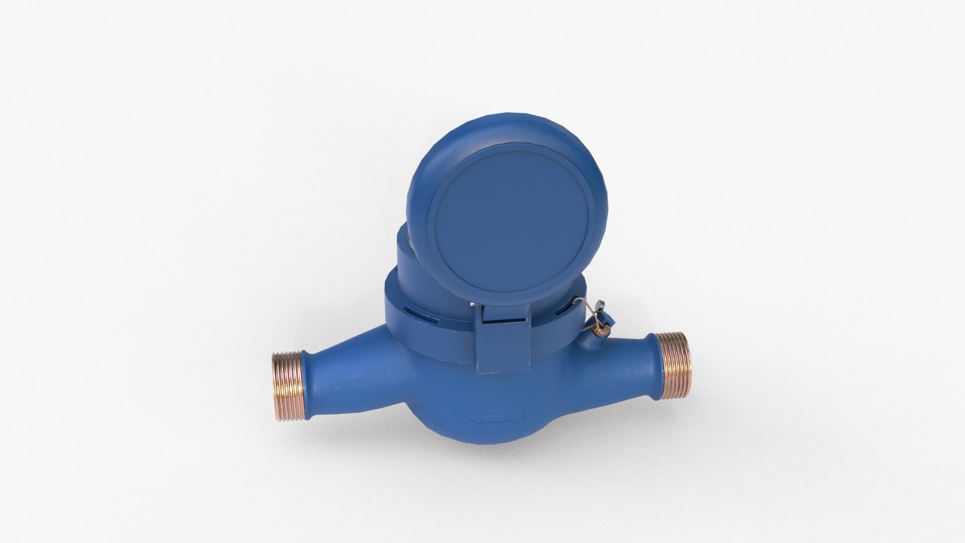 Water Meter Low-poly 3D model_8