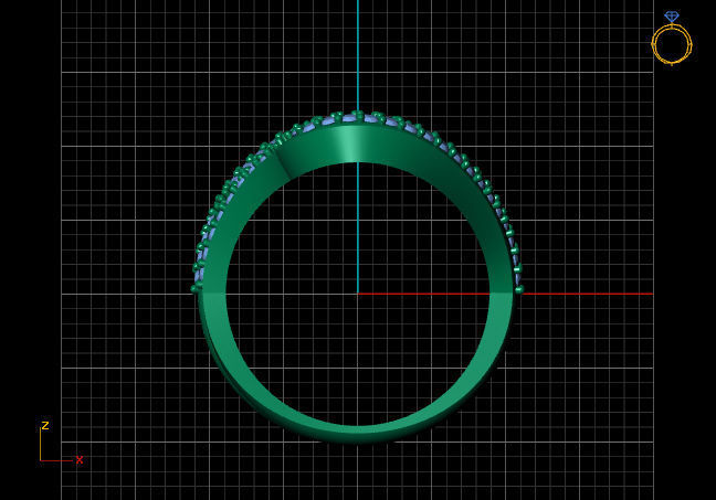 STL 3DM Women Ring Womens Ring Diamonds With Stone Model 3D print model_5