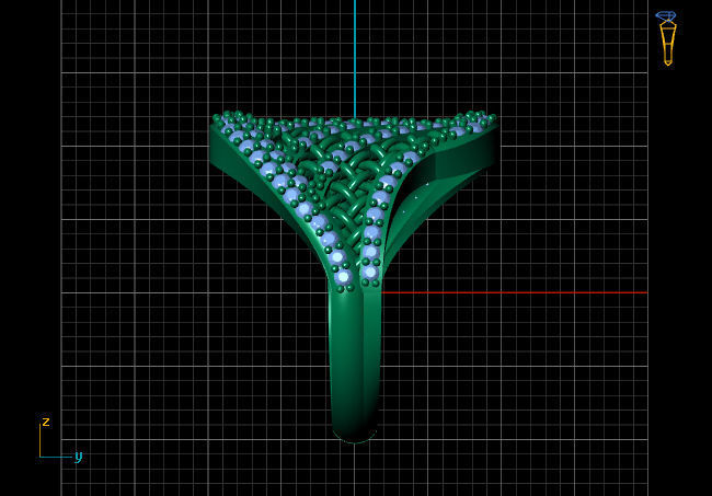 STL 3DM Women Ring Womens Ring Diamonds With Stone Model 3D print model_6