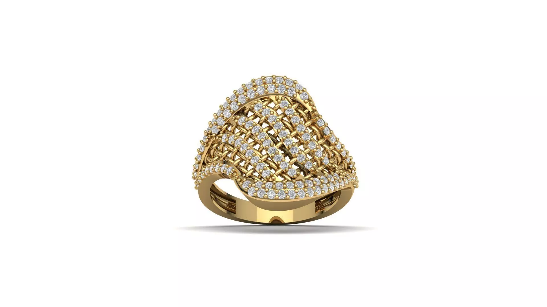 STL 3DM Women Ring Womens Ring Diamonds With Stone Model 3D print model_0