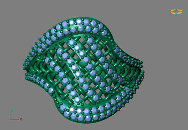 STL 3DM Women Ring Womens Ring Diamonds With Stone Model 3D print model_4