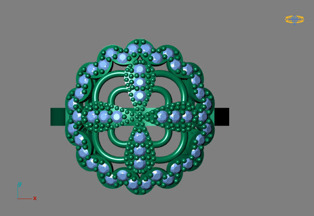 STL 3DM Women Ring Womens Ring Diamonds With Stone Model 3D print model_4