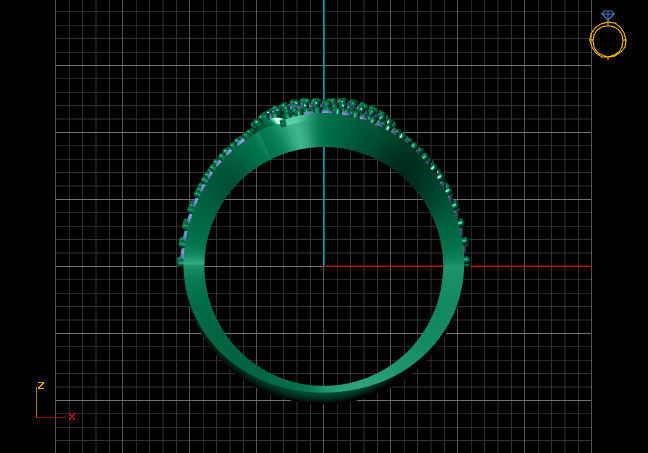 STL 3DM Women Ring Womens Ring Diamonds With Stone Model 3D print model_5