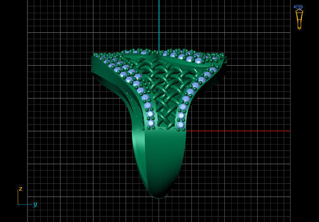 STL 3DM Women Ring Womens Ring Diamonds With Stone Model 3D print model_6