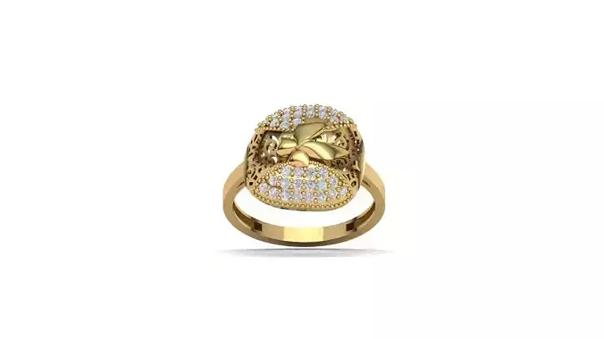 STL 3DM Women Ring Womens Ring Diamonds With Stone Model