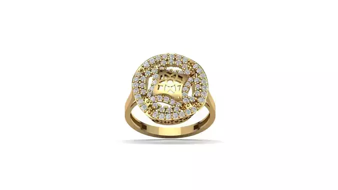 STL 3DM Women Ring Womens Ring Diamonds With Stone Model