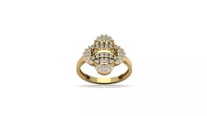 STL 3DM Women Ring Womens Ring Diamonds With Stone Model