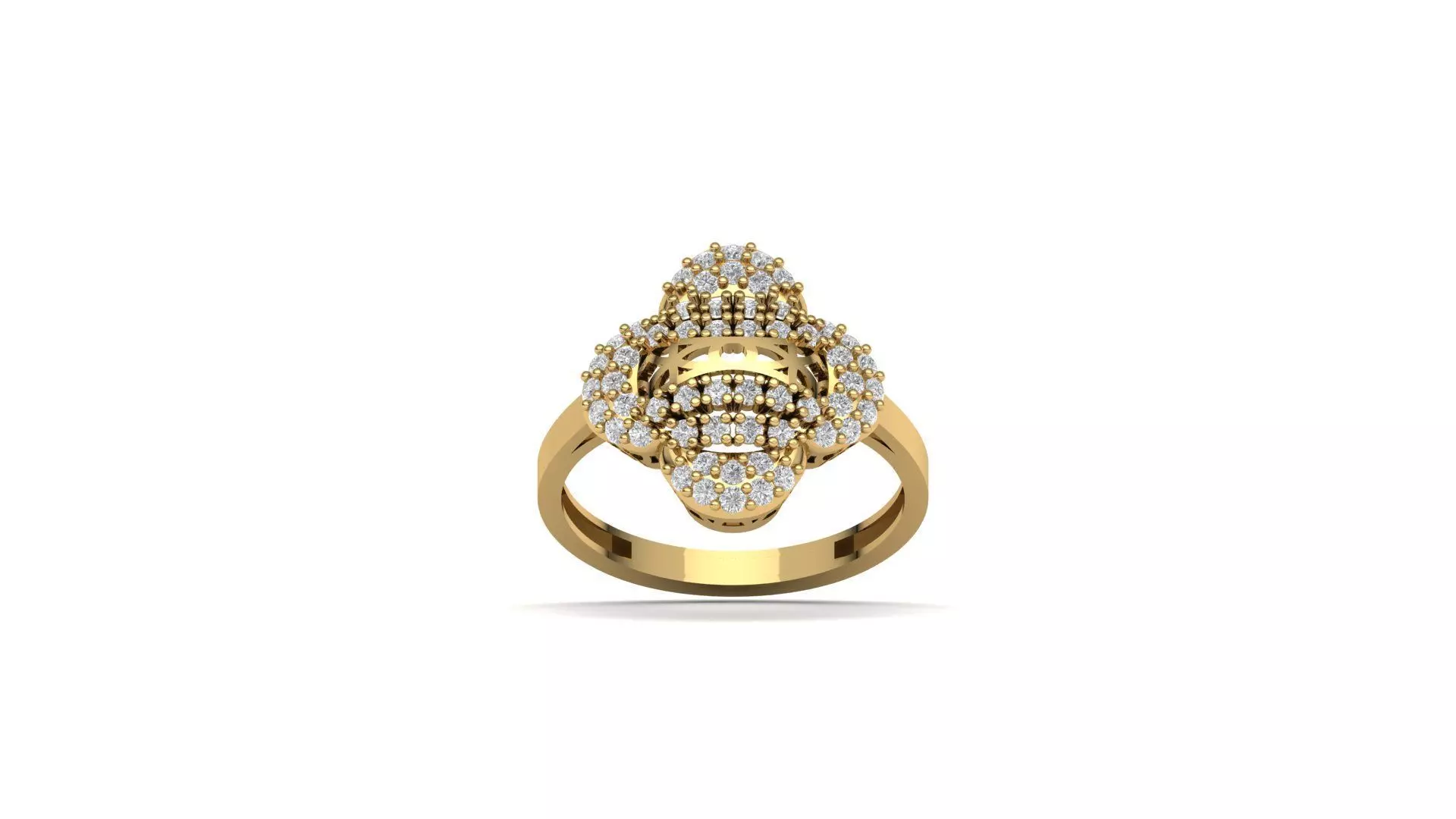 STL 3DM Women Ring Womens Ring Diamonds With Stone Model 3D print model