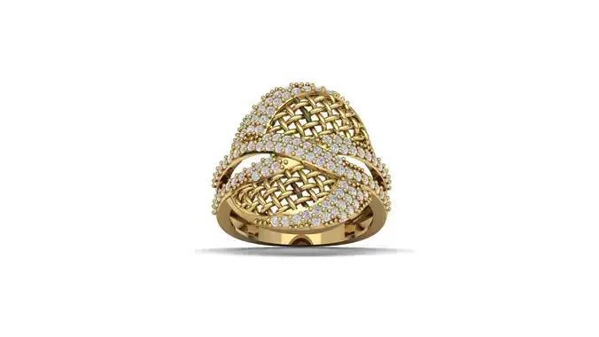 STL 3DM Women Ring Womens Ring Diamonds With Stone Model