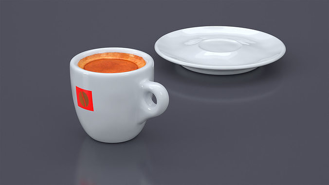 Traditional Espresso Coffee Cup 3D model 5