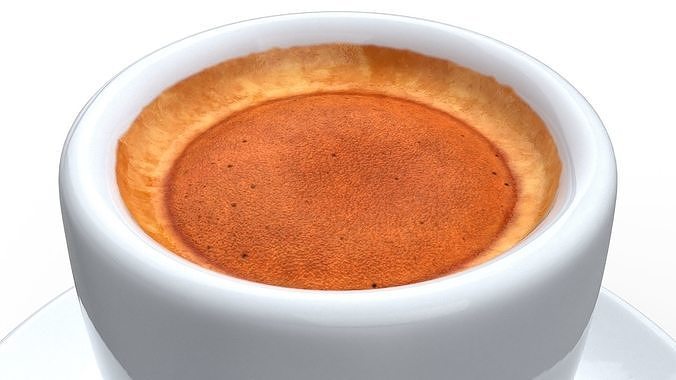 Traditional Espresso Coffee Cup 3D model 7
