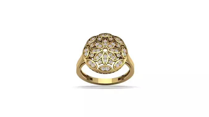 STL 3DM Women Ring Womens Ring Diamonds With Stone Model