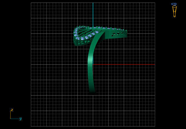 STL 3DM Women Ring Womens Ring Diamonds With Stone Model 3D print model_6