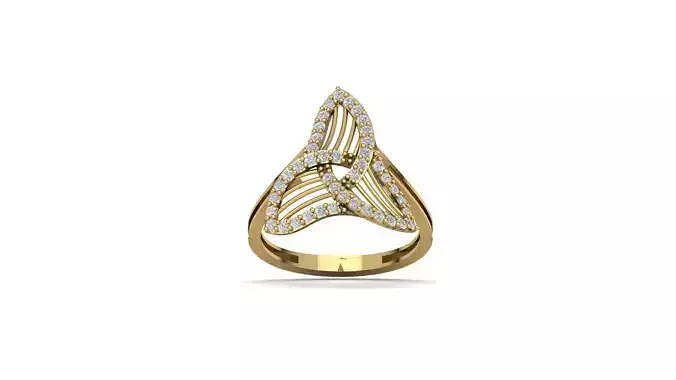 STL 3DM Women Ring Womens Ring Diamonds With Stone Model 3D print model