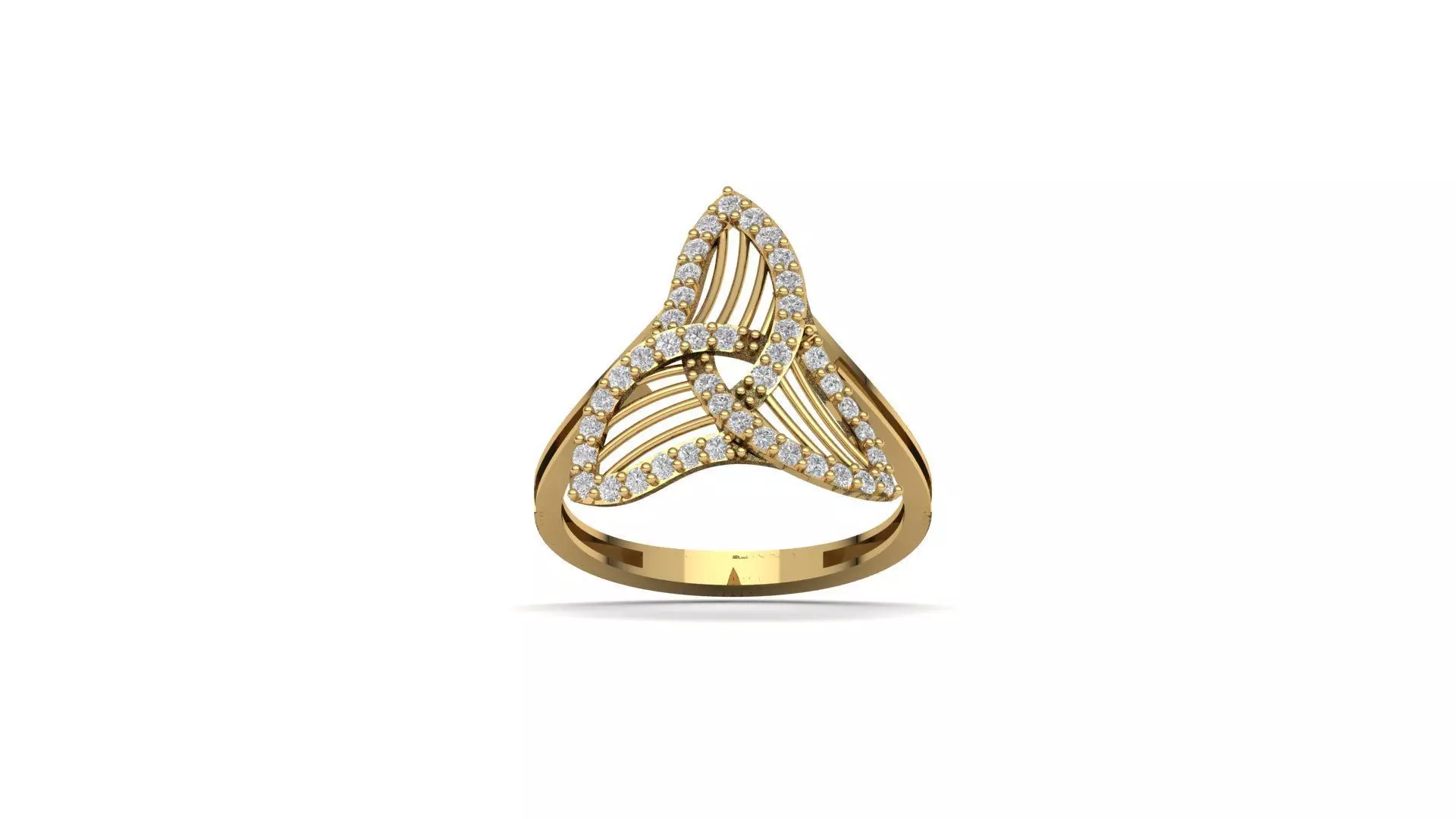 STL 3DM Women Ring Womens Ring Diamonds With Stone Model 3D print model_0