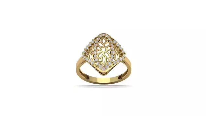 STL 3DM Women Ring Womens Ring Diamonds With Stone Model
