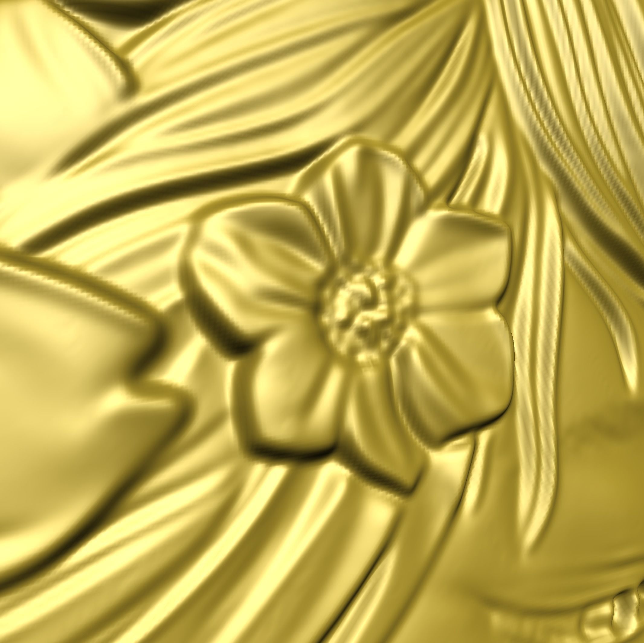 Japanese anime girl with flowers2 CNC 3D model 3D print model_4