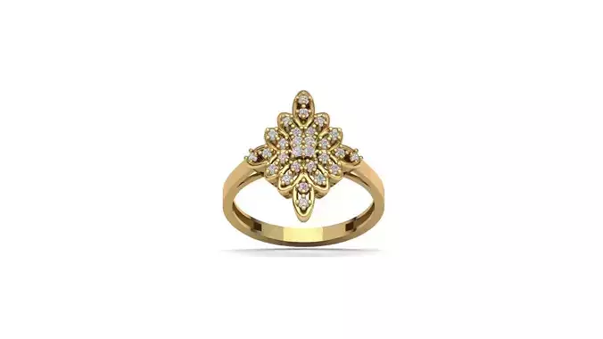 STL 3DM Women Ring Womens Ring Diamonds With Stone Model