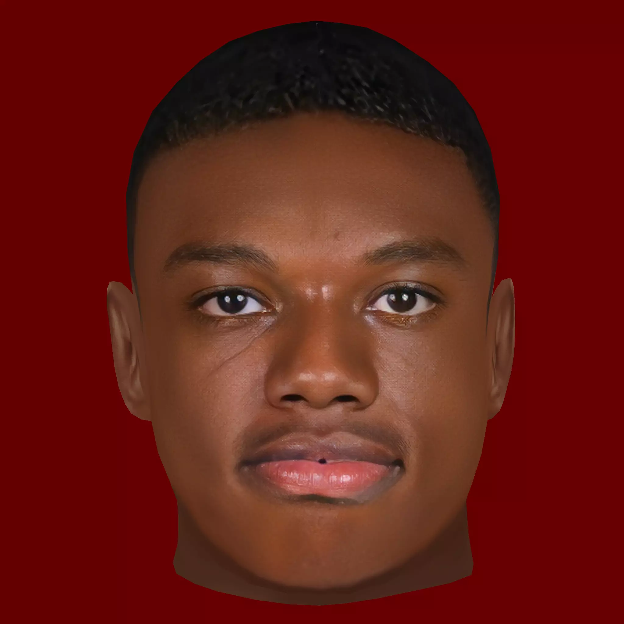 Tyrell Malacia Head - Low poly head for game Low-poly 3D model_0