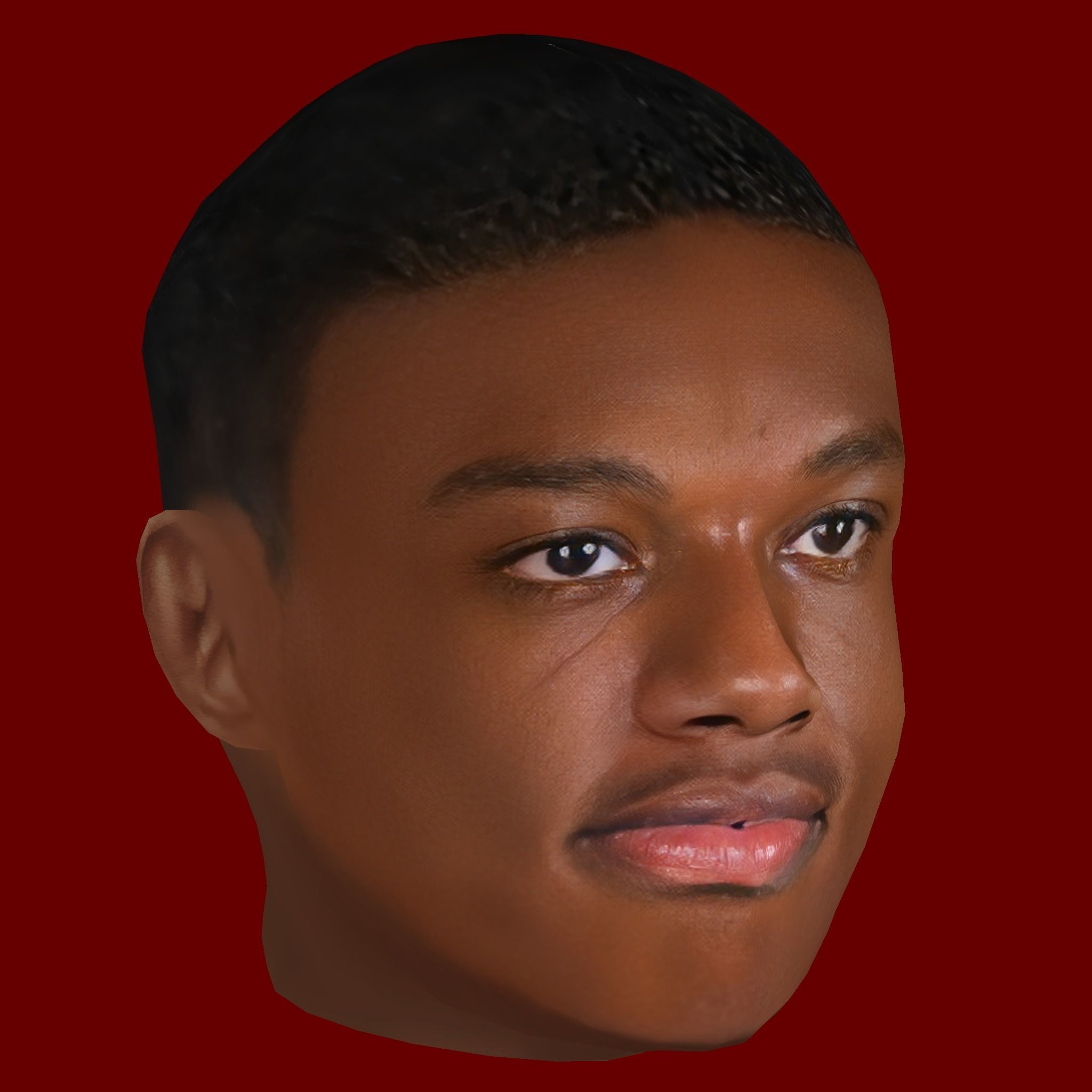Tyrell Malacia Head - Low poly head for game Low-poly 3D model_6
