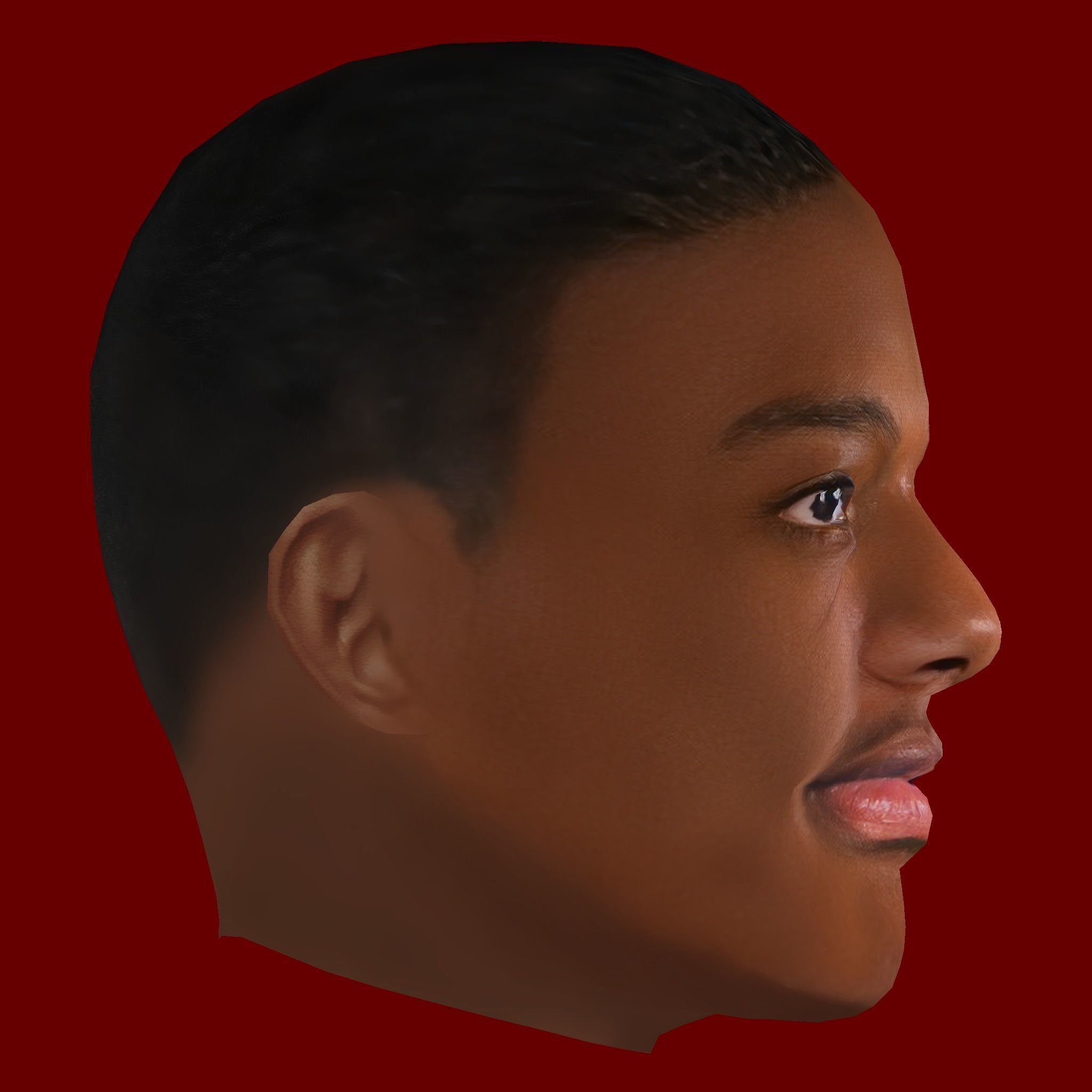 Tyrell Malacia Head - Low poly head for game Low-poly 3D model_5