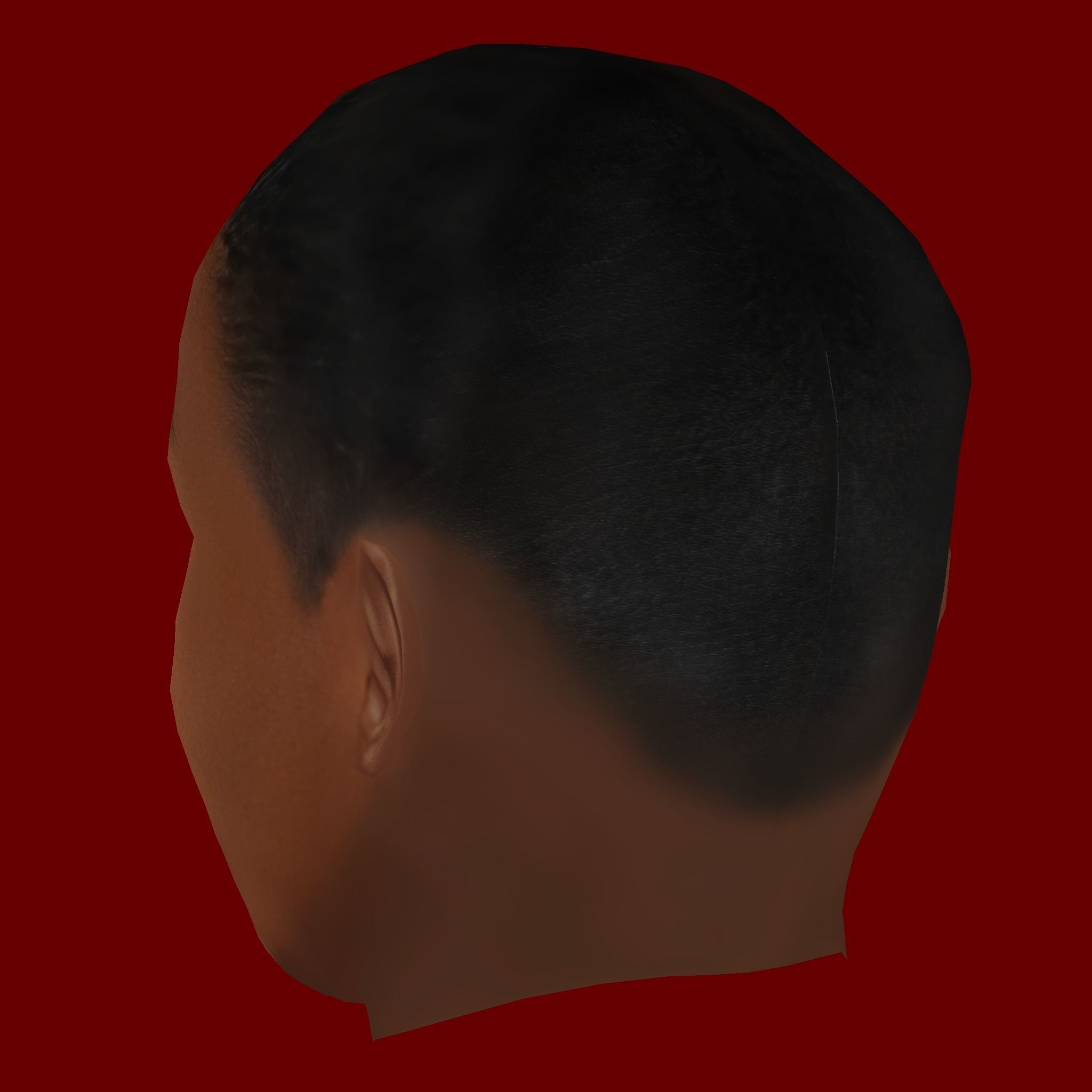 Tyrell Malacia Head - Low poly head for game Low-poly 3D model_3