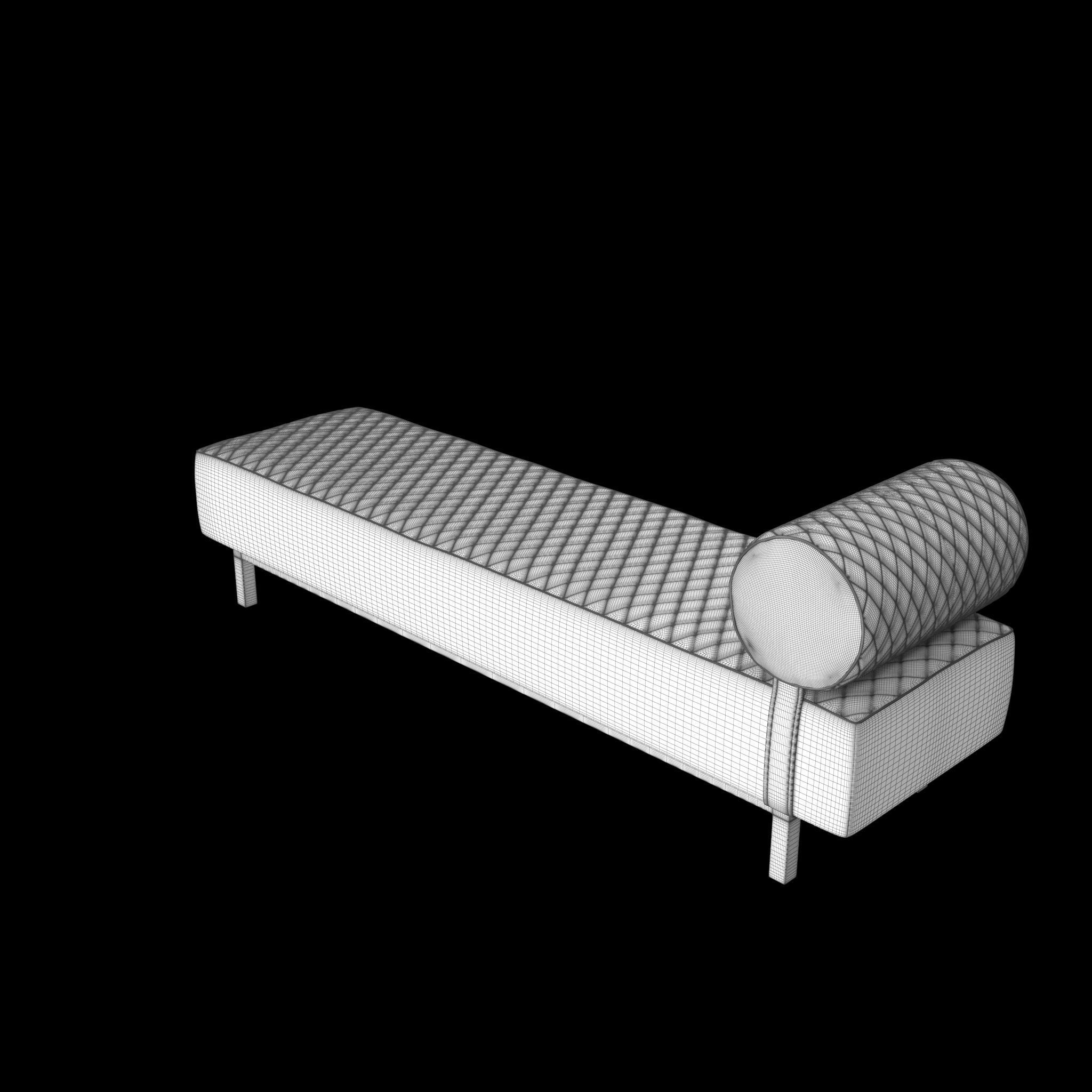 Banquette Infinity Bench Giorgio Collection Low-poly 3D model_8