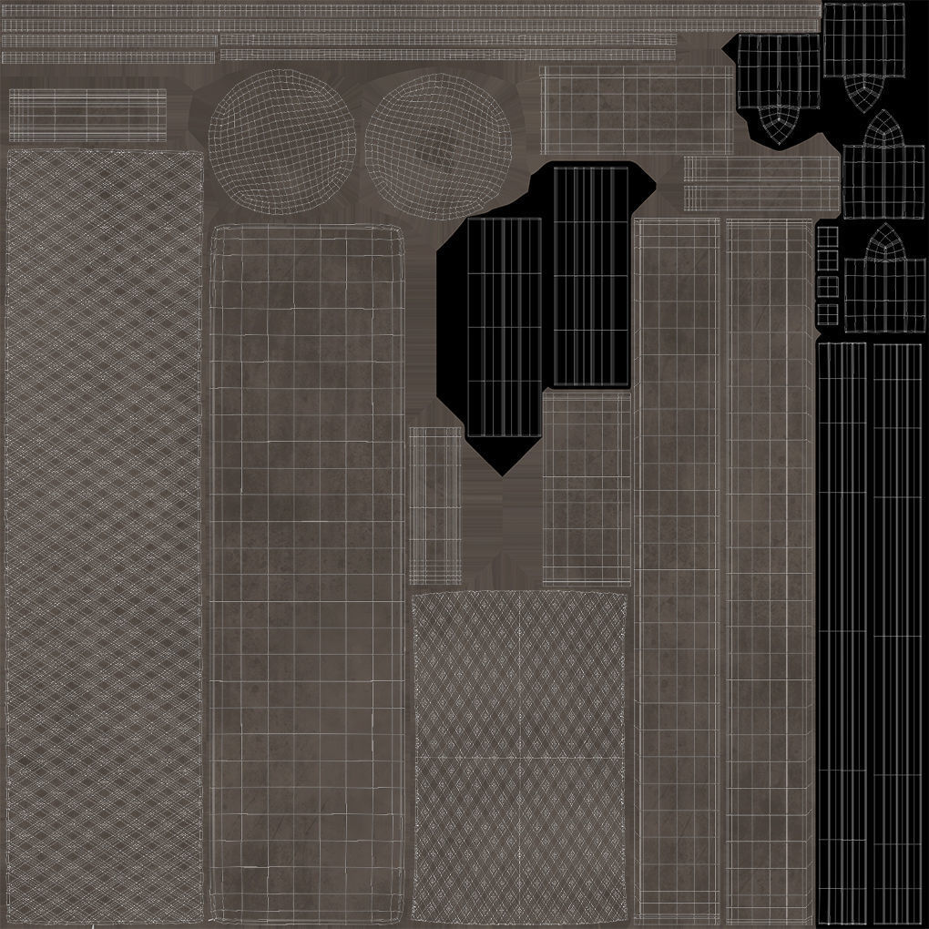 Banquette Infinity Bench Giorgio Collection Low-poly 3D model_31