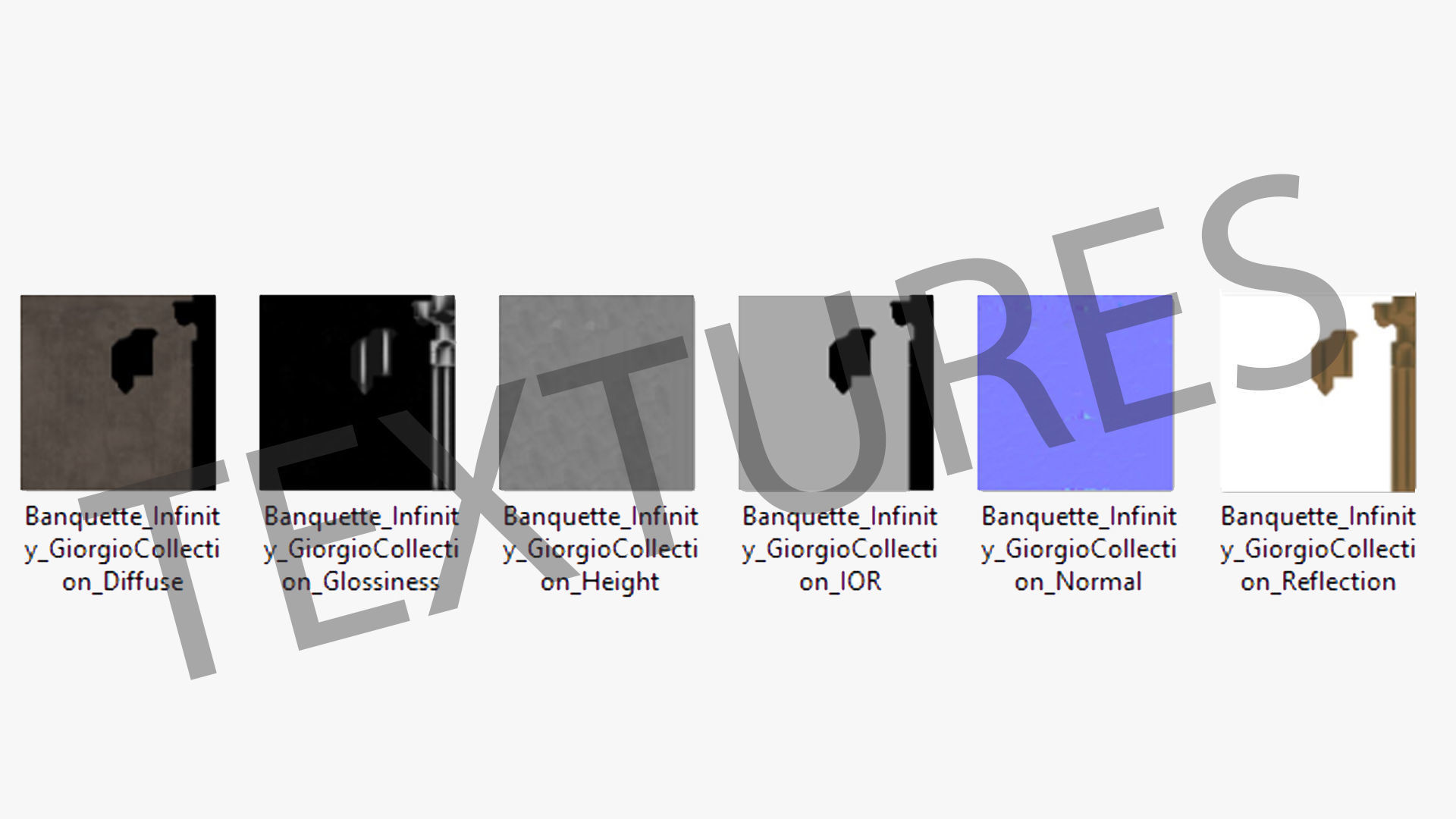 Banquette Infinity Bench Giorgio Collection Low-poly 3D model_30