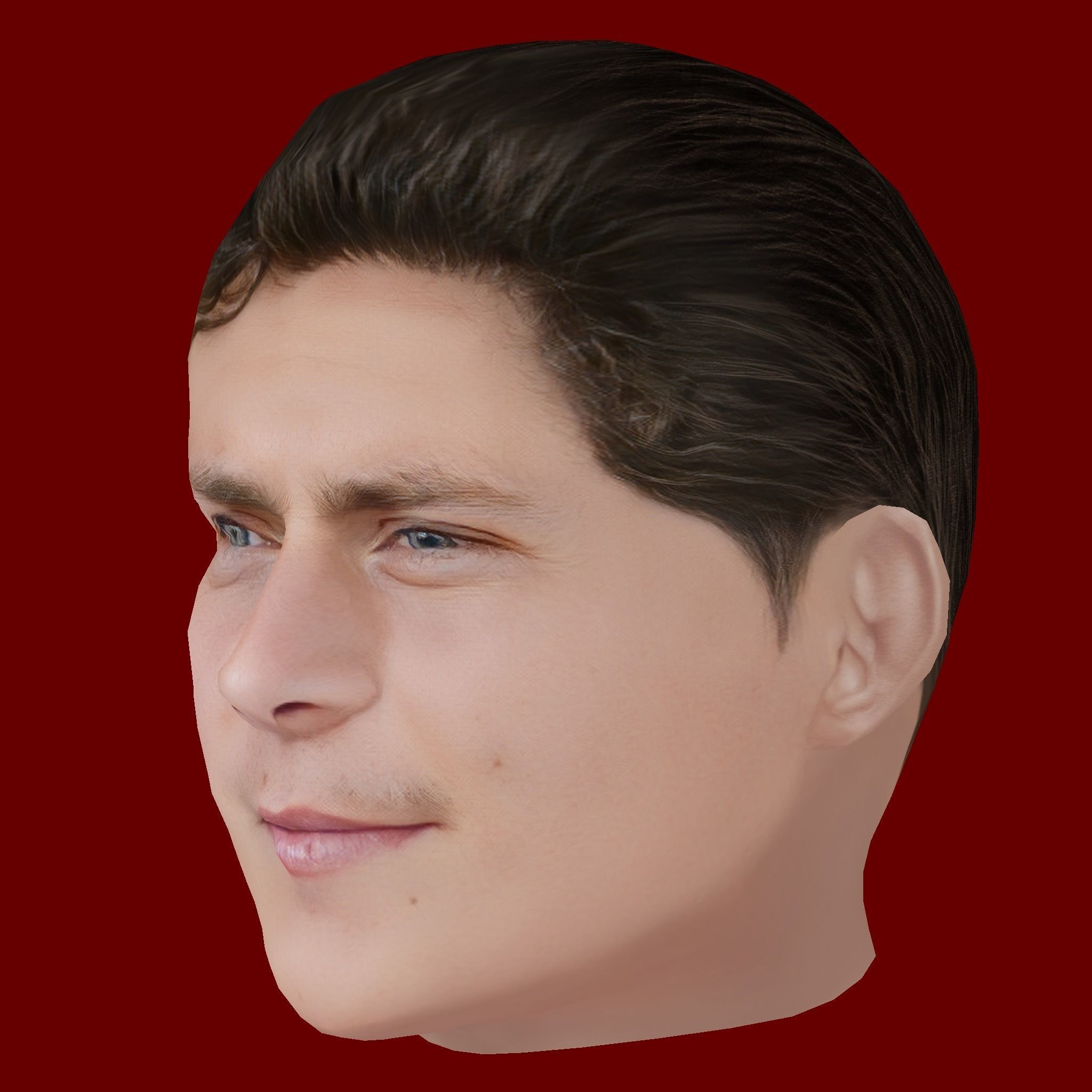 Victor Lindelof Head - Low poly head for game Low-poly 3D model_1