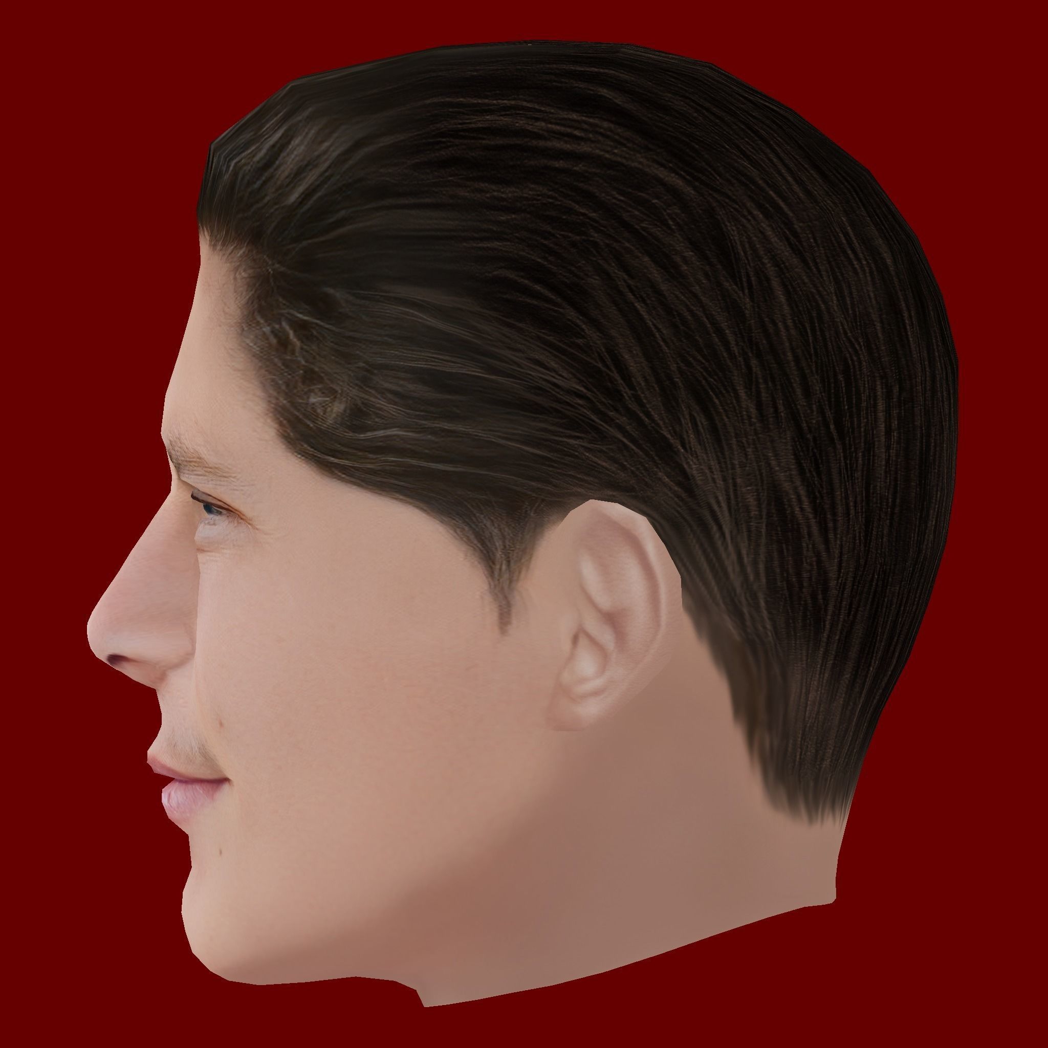 Victor Lindelof Head - Low poly head for game Low-poly 3D model_2