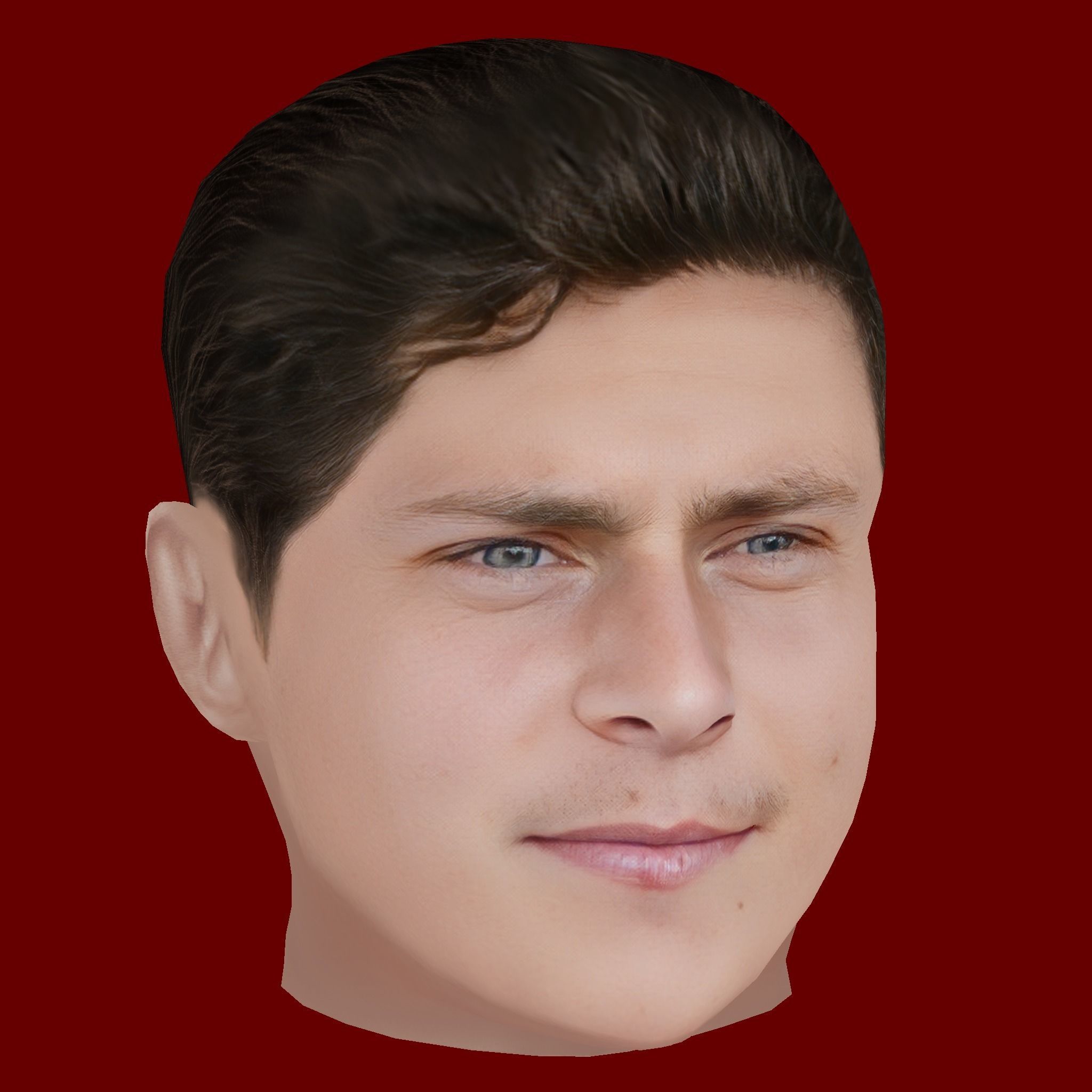 Victor Lindelof Head - Low poly head for game Low-poly 3D model_6
