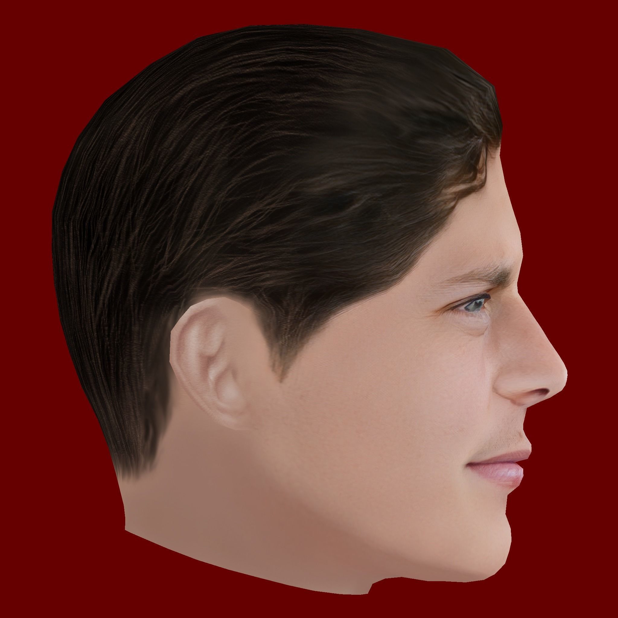 Victor Lindelof Head - Low poly head for game Low-poly 3D model_5